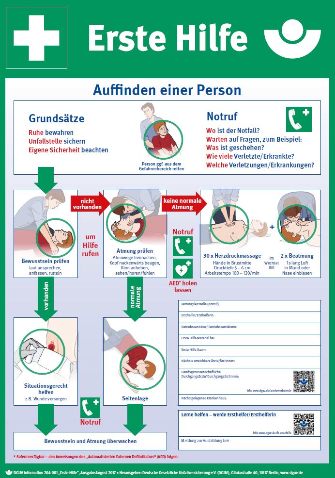 Verbandbuch / Unfallbuch - Erste Hilfe: extra lang, 100 Seiten