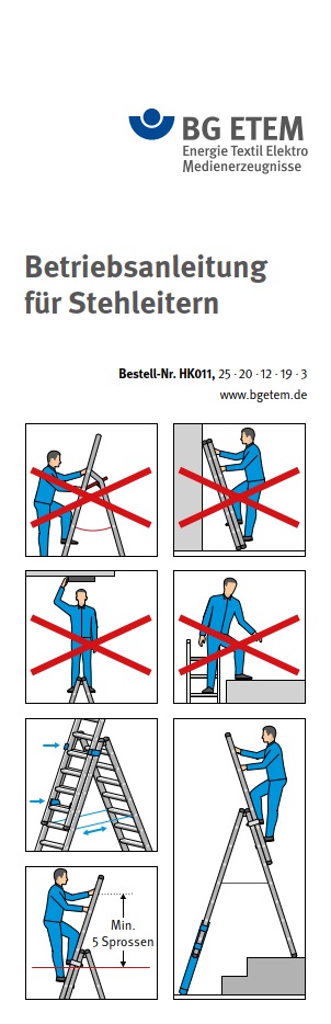 Betriebsanleitung Fur Stehleitern Medien Bgetem De Bg Etem Medienportal